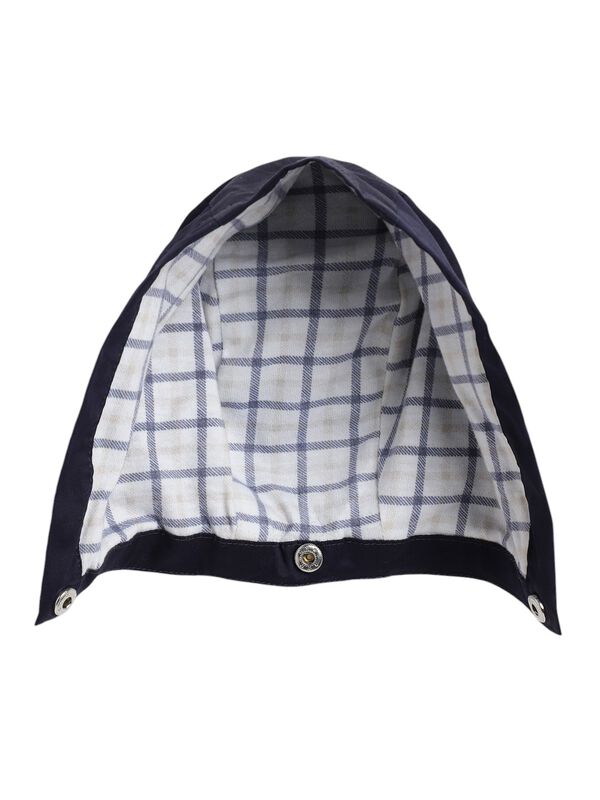 Boys Dark Blue Solid Jacket image number 4